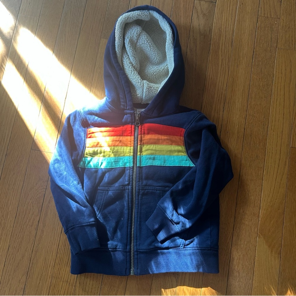 Hanna Andersson Navy and Cream Fleece Jacket